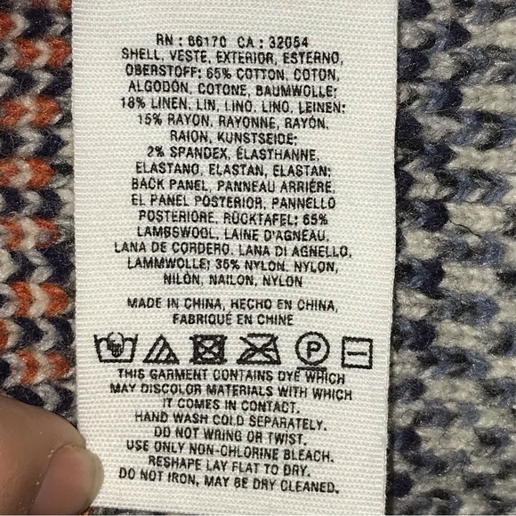 Anthropologie Jacket Military Army Green Lambswool Sweater Blanket Knit Back S - Picture 8 of 8